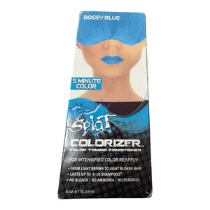 Splat Bossy Blue Hair Color + Bonus Hair accessory One Size Blue
